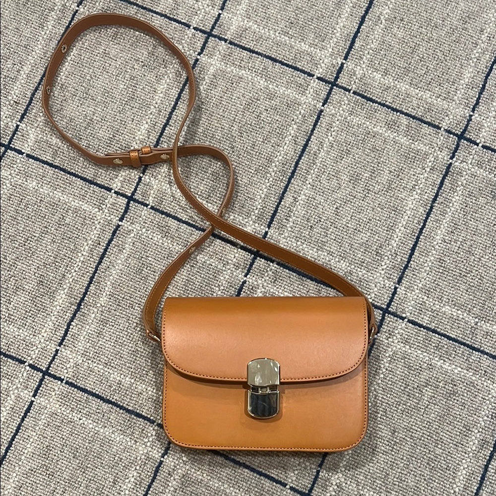 Tan Leather Crossbody Bag